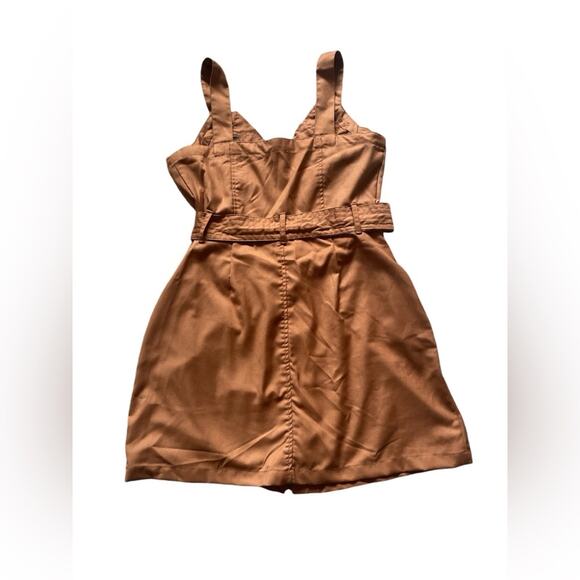 Women’s/Teen Burnt Orange Dress with a belt and pockets Size Medium - Picture 3 of 8